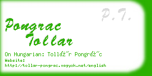 pongrac tollar business card